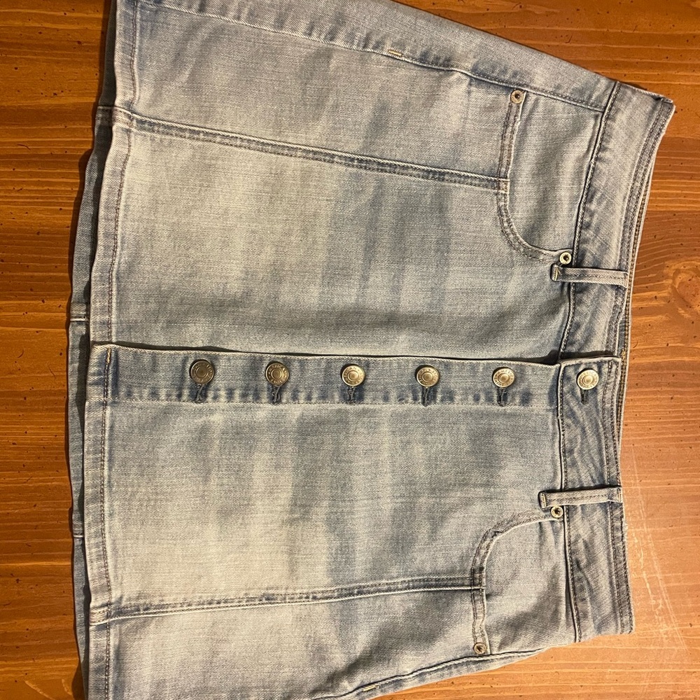 American Eagle Outfitters High Rose A-Line Super Stretch Mini Skirt Size 12